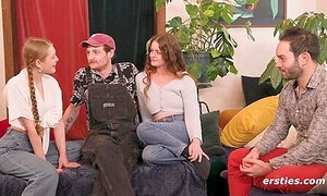Husband Swap Of 3 - Two Hot Married Babes Share Their Husbands With Each Other