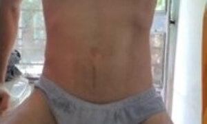 Klaus Joe returns from work wanting to fuck and his erection is noticeable in his briefs.