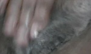 Horny slut fingers her creamy pussy and gets multiple orgasms