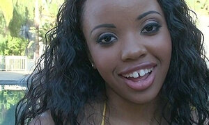 Whites On Blacks - Sexy Black Chick With Big Juggs Gets