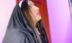 This little nun with a giant ass and slutty tits wants me to fuck her until she feels her first creampie