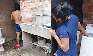 I finally got to suck my neighbor&#039_s cock while he was showering in the neighborhood bathroom! Slum porn