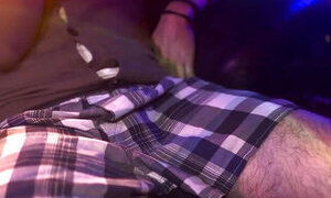 Step Aunt Has to Shave His Balls and Ends up Stroking Him off
