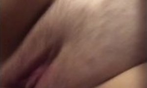 Curvy wife plays with her pussy before passionate sex