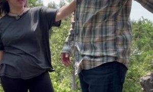 Public Cock Sucking Deep In The Forest - We Almost Got Caught