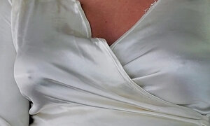 White Satin Top