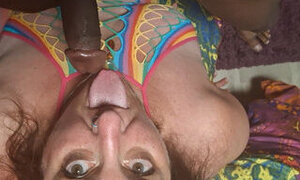 POV thrust pussy &amp; ass: Mature BBW submissive slut completely  used by BBC