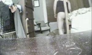 Unsuspicious wifey nude on covert webcam