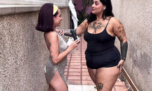 Fat Girl Picked up MILF at Carnival Block and Took Her to Abandoned House