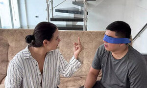 I tricked my stepbrother into sucking his cock with a game of flavor
