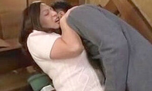 Busty Japanese mature bitch sucks and fucks