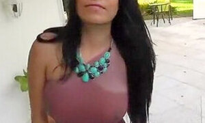 Perfectly shaped Milf in tight wet dress