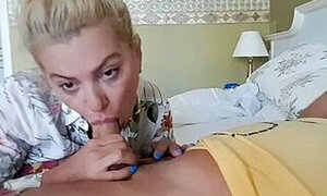 StepMom and StepSon Alone in the Bedroom- Morning strong erection