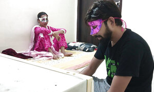 Electrician fucking full night with stranger bhabhi