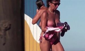 Voyer on the Beach - cougar got hefty titties four