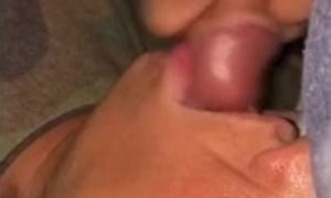 Opening my mouth for him to jerk his cock on my wet tongue and lips. Cumshot on my tits! ðŸ˜ðŸ˜ðŸ†ðŸ’¦