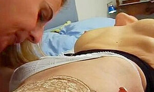 Lesbian sex with two hot matures licking and sucking