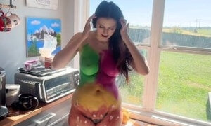 Body Painted Housewife Shows You How To Make Your Husband The Perfect Cup Of Coffee