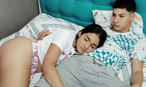 Very beautiful Colombian ass fucking her stepson for having a big cock - Porno en Espa&ntilde;ol