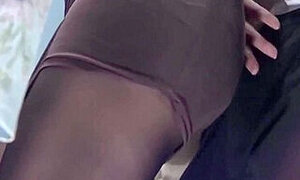 The Commuter Bus Was Packed To The Brim With Office Ladies In Black Pantyhose! I Couldnt Help But Get Excited
