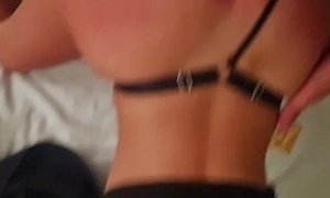 Hardcore sex at hotel, getting my tight MILF pussy pounded by big fat cock and treated like a slut.