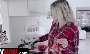 'Curvy Step Mom Cory Chase Bends Over The Kitchen Counter And Lets Step Son Eat Her Pussy - PervMom'