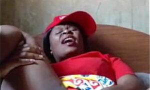 African hot mom spreading pussy in uniform