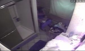 Step mother Caught on hidden cam in shower