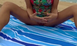 Chinese wife gets huge cumshot on the beach OnlyFans @ Appleliu-76
